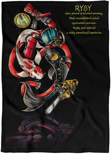 Deka Hasičské znamení Ryby (Podšití beránkem: NE)