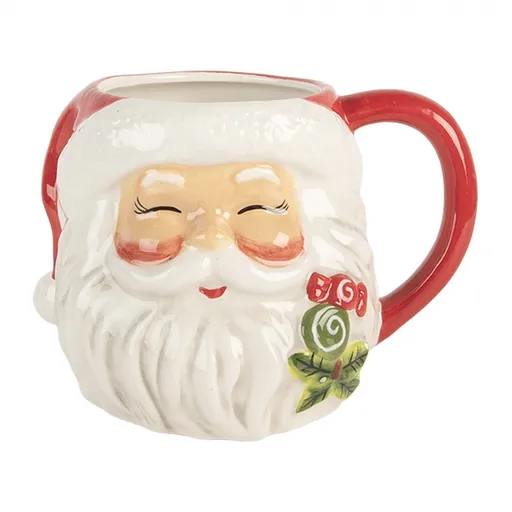 Keramický hrnek Santa Claus s červenou čepicí - 16*12*11 cm / 550ml 6CEMU0197