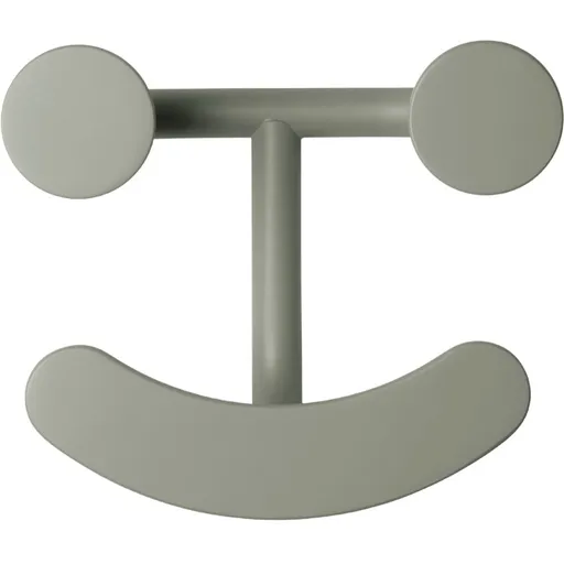 Háček na oblečení HAPPY 15 cm, na zeď, zelenošedá, ocel, Fritz Hansen