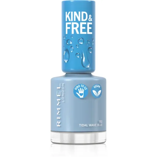 Rimmel Kind & Free lak na nehty odstín 152 Tidal Wave Blue 8 ml