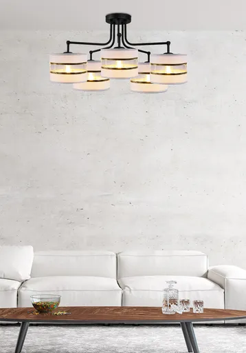 Stropní svítidlo bílá/chrom 5xE27 Andy