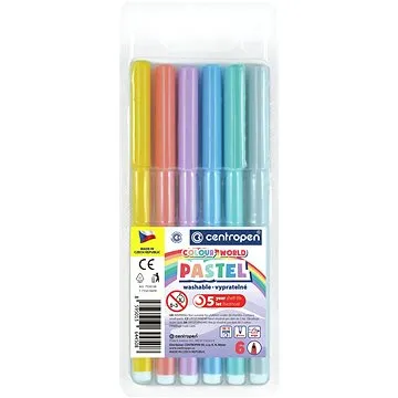 Centropen popisovač 7550/6 Colour World pastel (313468)
