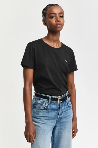 TRIČKO GANT REG SHIELD SS T-SHIRT BLACK