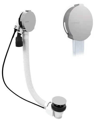 Polysan Vanová souprava s napouštěním, bovden, délka 800mm, zátka 72mm, chrom, 71853