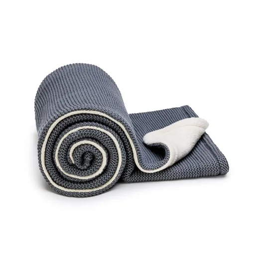 T-tomi Pletená deka WARM Dark grey waves