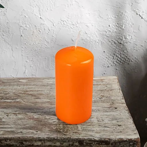 Weltbild Sloupová svíčka, oranžová