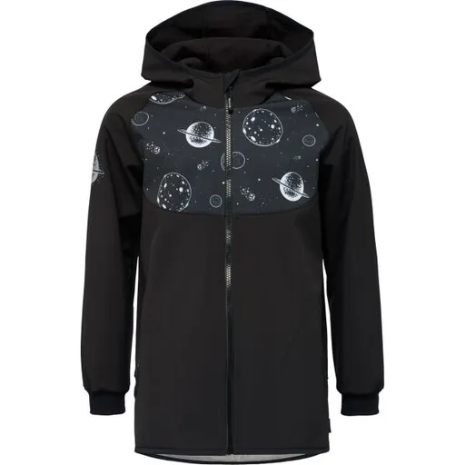 UNUO BASIC Dětská softshellová bunda, černá, velikost 86-92