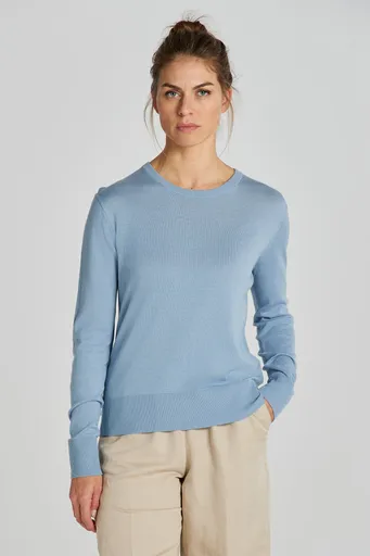 SVETR GANT FINE KNIT C-NECK DOVE BLUE