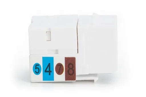 DIGITUS Keystone Jack CAT 5e, nestíněný RJ45 na LSA, barva bílá