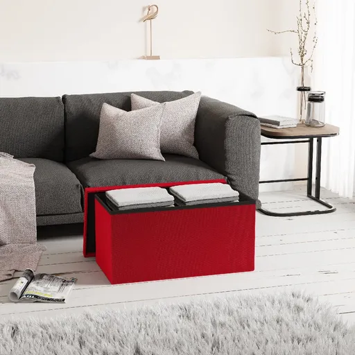 VCM Skládací lavice "Boxas", červená