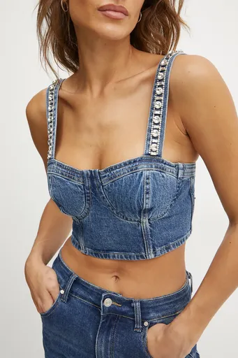 Džínový top Guess KETY