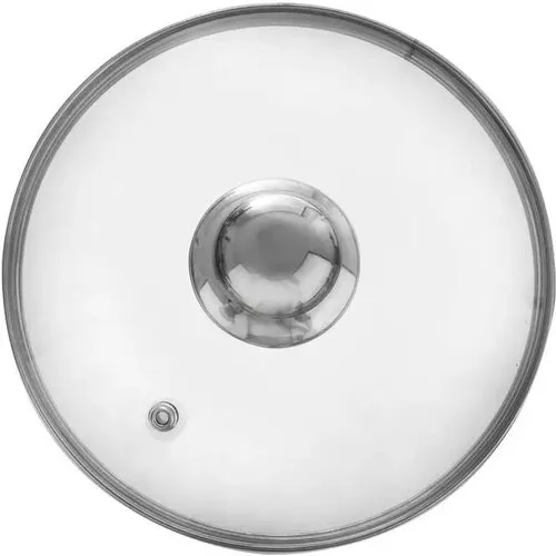 Poklice skleněná pr. 16 cm nerez úchyt , 16 cm