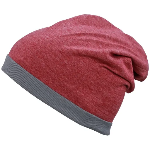 Myrtle Beach (Daiber) Lehká čepice MB6577 - Vínový melír / tmavě šedá | uni