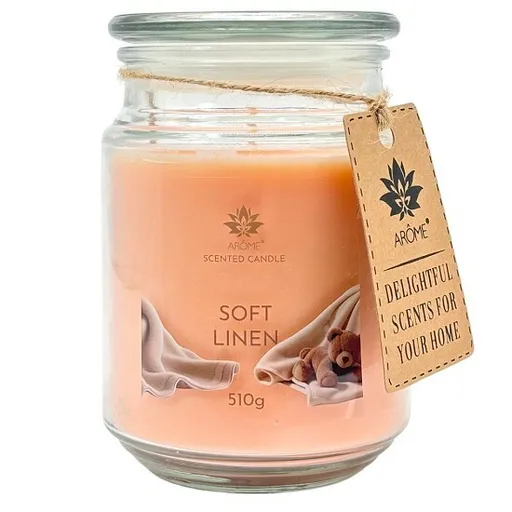 Arome Svíčka 510 g, ve skle, Soft Linen