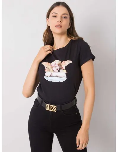 Dámské tričko s potiskem Ibbie RUE PARIS černé