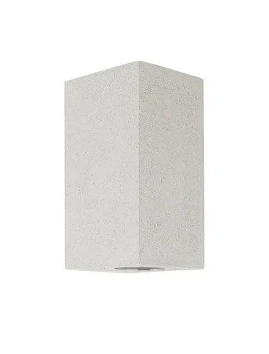 NOVA LUCE venkovní nástěnné svítidlo FUENTO bílý pískovec skleněný difuzor GU10 2x7W IP65 100-240V bez žárovky světlo nahoru a dolů 9790551