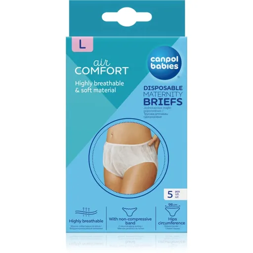 Canpol babies Maternity Briefs poporodní kalhotky velikost L 5 ks