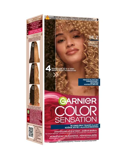Garnier Color Sensation HL2 Medová blond barva na hnědé vlasy