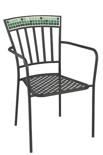 Kovová zahradní židle Square Mosaic - Ø53*57*85 cm 91591