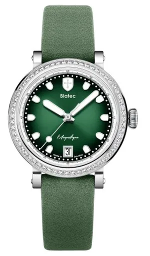 Biatec Magnifique 04 - Zelený kožený řemínek