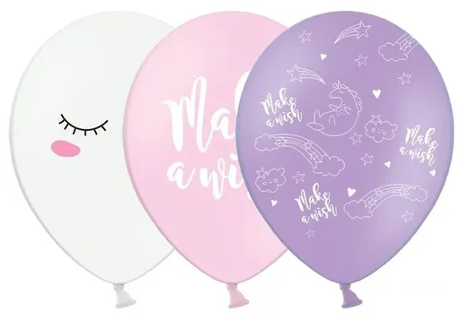 PartyDeco Pastelový balón - Jednorožec 30 cm