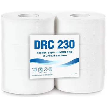 JUMBO Toaletní Papír  230 DRC230 2-vr. celulóza délka 190 m balení 6 rolí  (757132831827)
