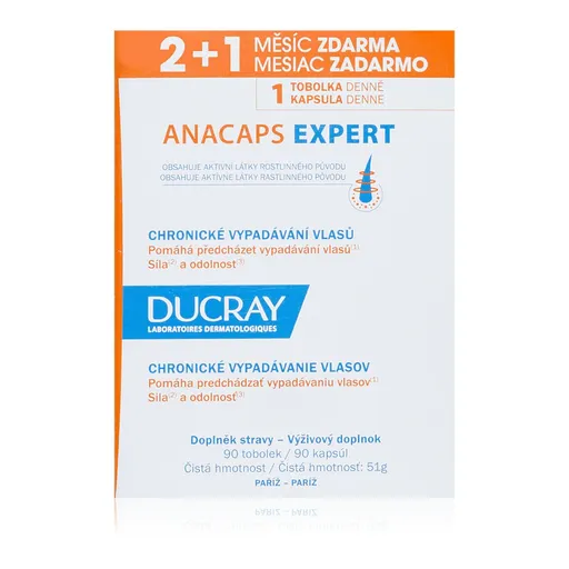 Ducray Anacaps Expert chronické vypadávání vlasů 90 tobolek