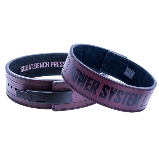 Power System Fitness opasek s přezkou Full Power 3810 červený - L