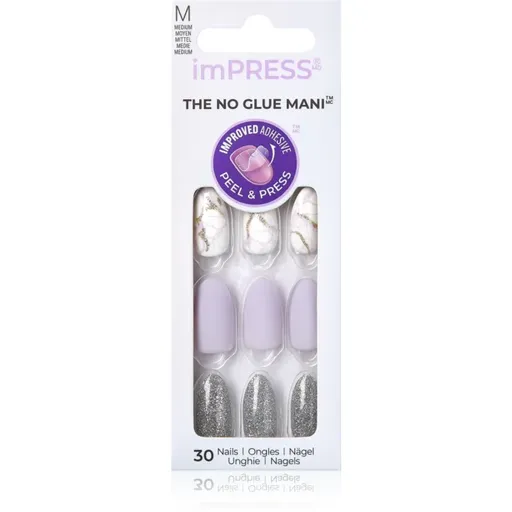 KISS imPRESS The No Glue Mani Medium umělé nehty samolepicí Climb Up 30 ks