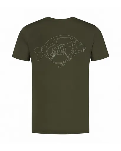 Korda Tričko One Liner Tee Olive - XL,Korda Tričko One Liner Tee Olive - XL