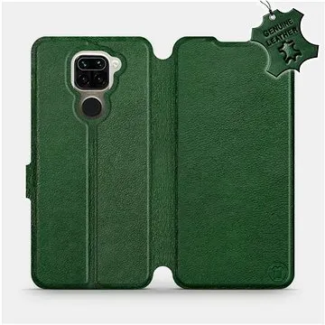 Flip pouzdro na mobil Xiaomi Redmi Note 9 - Zelené - kožené -   Green Leather (5903516288892)