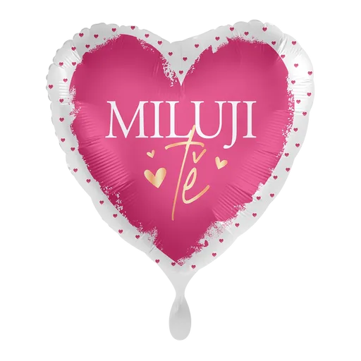 Premioloon Fóliový balón růžový srdce - Miluji Tě