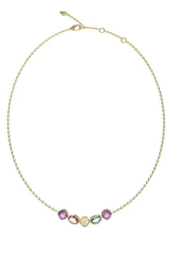 Guess Hravý náhrdelník s barevnými krystaly Mamounia JUBN05569JWYGMCT/U