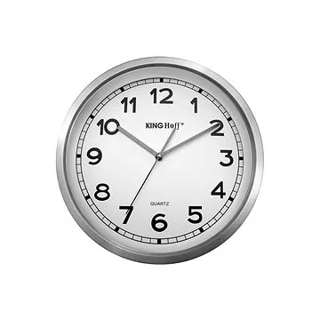Ocelové nástěnné hodiny 34 cm Plynoucí mechanismus Kinghoff Kh-5026 (5908287250260)