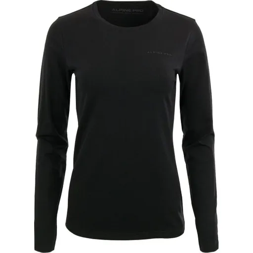 ALPINE PRO MEREA Dámské triko s dlouhými rukávy, černá, velikost