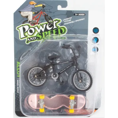 Kolo + skateboard (sada 2ks) - červené kolo - růžový skateboard