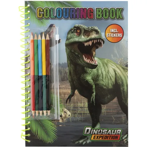 Kniha omalovánek + samolepky Dinosauři