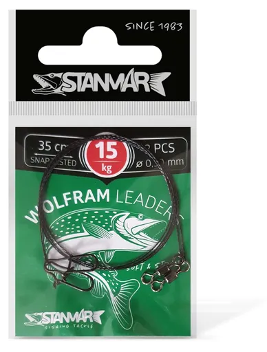 Stan-Mar Wolframové lanko 35cm - 15kg 2ks,Stan-Mar Wolframové lanko 35cm - 15kg 2ks