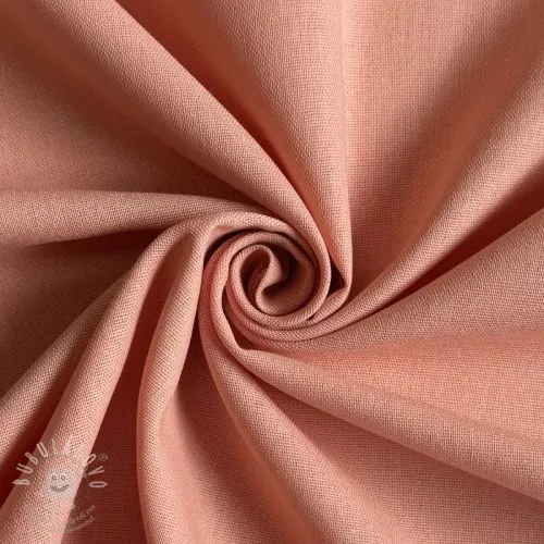 Bavlněná látka se lnem PREMIUM salmon