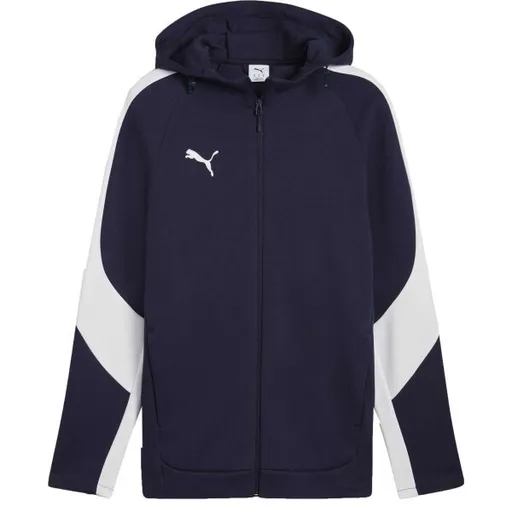 Puma TEAMEVOSTRIPE HOODED JACKET Pánská bunda, tmavě modrá, velikost XXXL