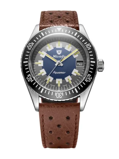 Nivada Grenchen Aquamar Vintage - Brown Racing Strap