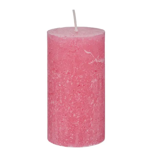 RUSTIC Svíčka 13 cm - růžová