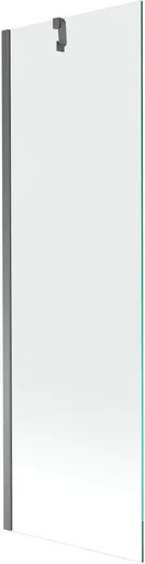 MEXEN/S Next vanová zástěna FIX 60 x 150, transparent, grafit metal 895-060-000-00-00-95