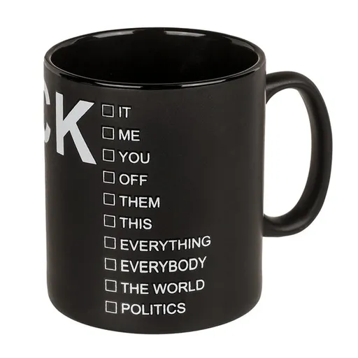 Velký popisovací hrnek Fuck