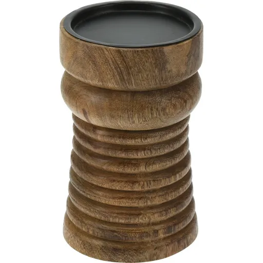 Svícen z mangového dřeva S, 10 x 16 cm, S