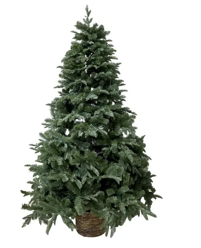 Zelený vánoční jedlový strom v květináči se světýlky Fleur Tree - 139*210 cm Chic Antique