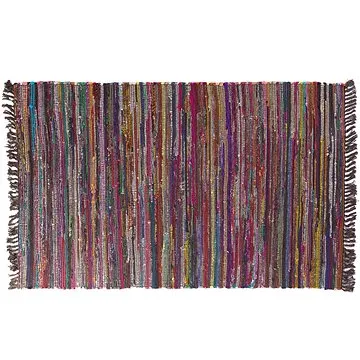 Krátkovlasý tmavý barevný bavlněný koberec 140x200 cm DANCA, 55212 (beliani_55212)