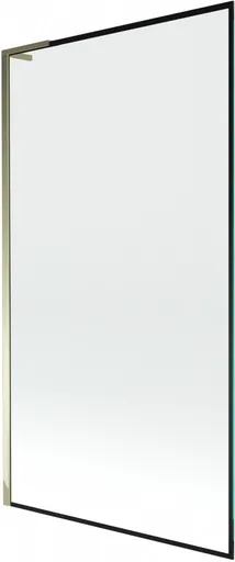 MEXEN/S Next L vanová zástěna FIX 100 x 150, černá vzor, zlatá 895-100-000-03-70-50