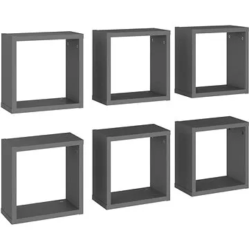 Shumee Nástěnné kostky 6 ks šedé 30×15×30 cm, 807006 (807006)