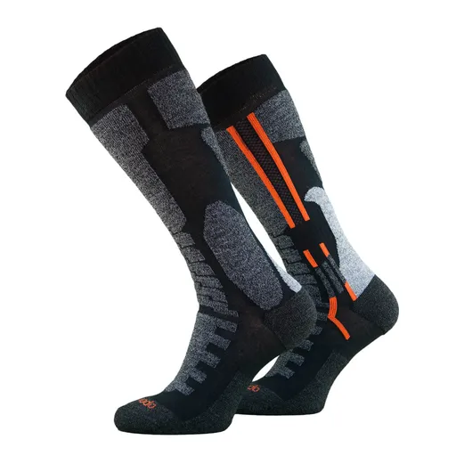 Motorkářské ponožky Comodo MTB1 Black Orange 35-38